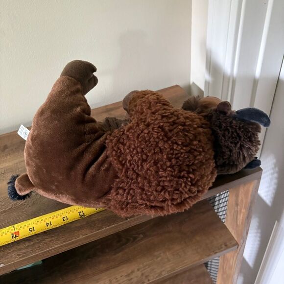 The Petting Zoo Large Brown Bison Buffalo Stuffed Animal Plush Toy 16" - Picture 9 of 11